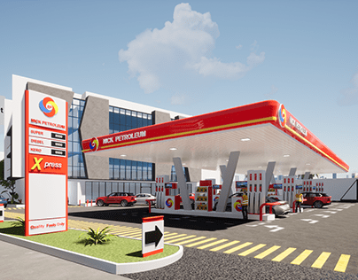 Fuel Station Gas Station 3D Project