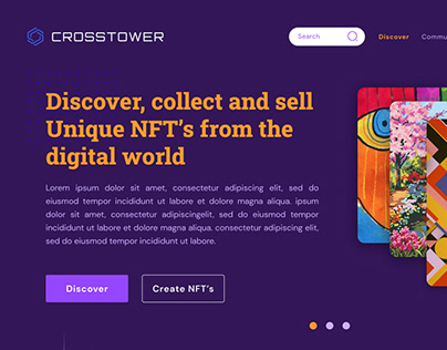 Cross Tower NFT Dark Version Web Application