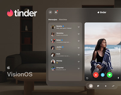 Apple Vision OS - Tinder UI Design