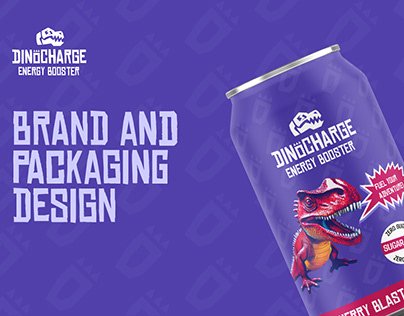 Dinocharge Energy Drink Brand Design