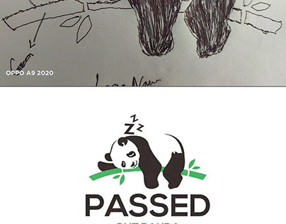 Bear sleeping Tree Logo