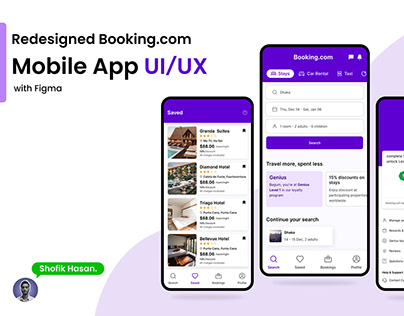Redesigned Booking.com Mobile App UI/UX Design