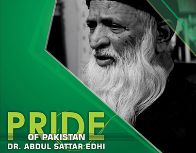 Dr. Abdul Sattar Edhi Pride of Pakistan Poster