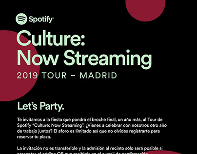 Spotify Culture Now Streaming Tour Madrid