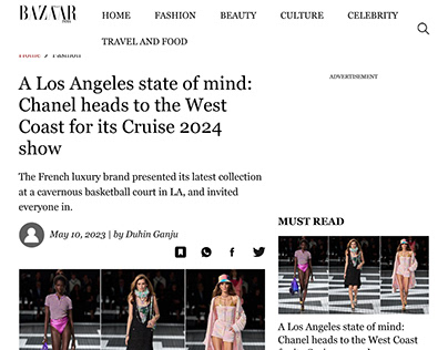 Harper's Bazaar | May'23 | Chanel Cruise'24 show report