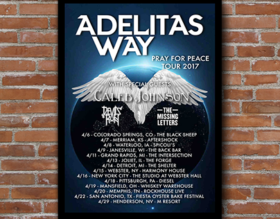 Adelitas Way - 2017 Tour Admats | Gig Posters