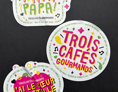 Stickers TROIS CAFÉS GOURMANDS