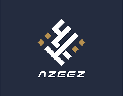AZEEZ (Arabic kufic calligraphy logo)