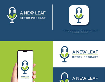 A New Leaf Detox Podcast Logo Design template
