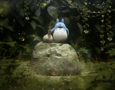 3D Totoro Scene : using Megascans and Octane Render