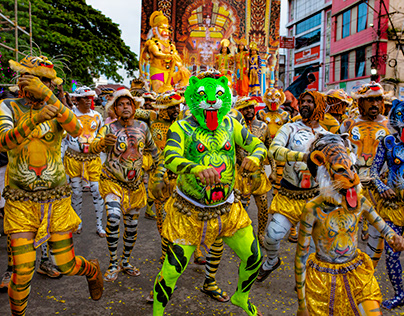 Tiger Dance festival for Annual Harvesting in Kerala