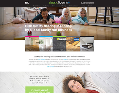 Flooring company website design
