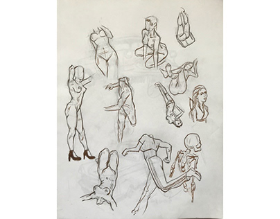 Anatomy Practice Sketches