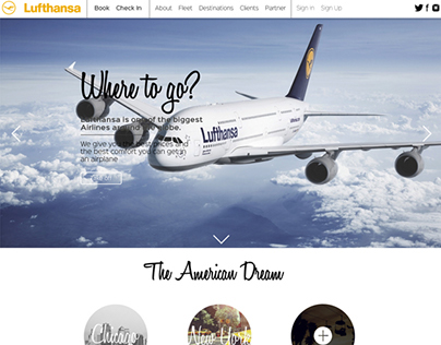 Unofficial Lufthansa website redesign (responsive)