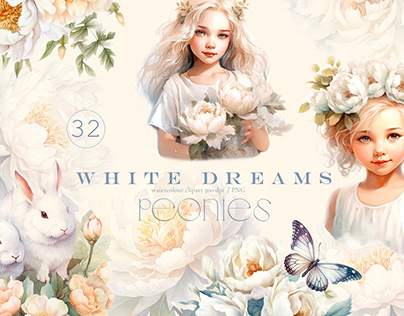 white dreams peonies