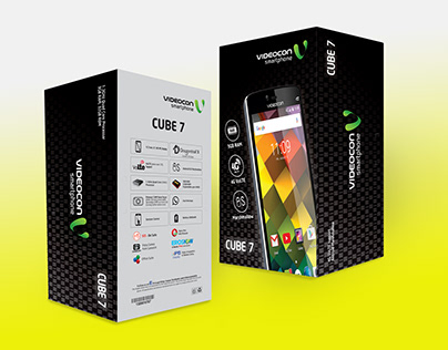 Qube 7 Smartphone Box Packaging Design | Videocon
