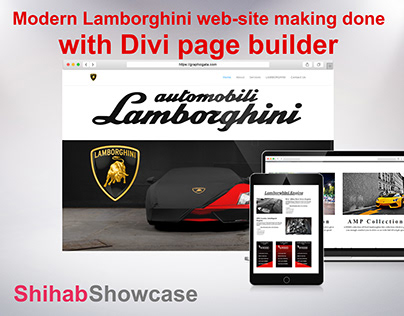 Lamborghini website make with Divi builder(Wordpress)