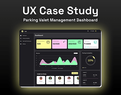 UX Case Study - Parking Valet Management Dashboard