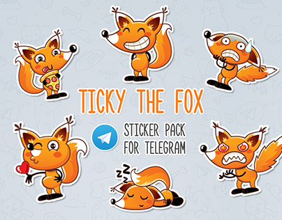 Sticker set "Ticky the Fox"