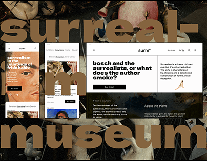 SURM* — museum website design concept UXUI