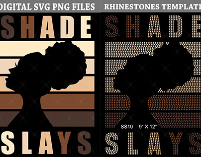 SHADE SLAYS Rhinestones and Vinyl templates