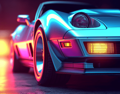 realistic hyper-detailed rendering of car