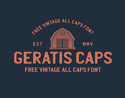 GERATIS - FREE VINTAGE ALL-CAPS FONT | 2 STYLES