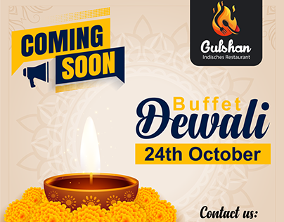 Diwali buffet deal poster for restaurant
