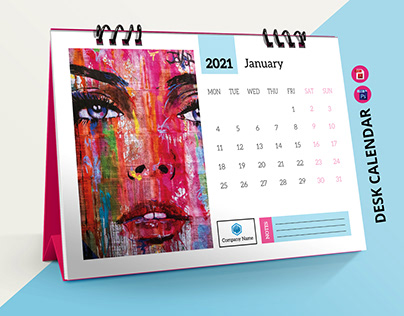 Desk Calendar Template 2021