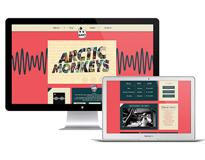 Website for the band ARCTIC MONKEYS