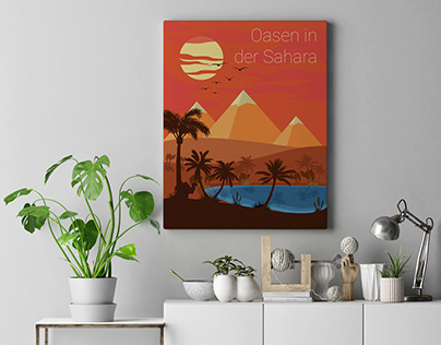 Poster Oases in Sahara