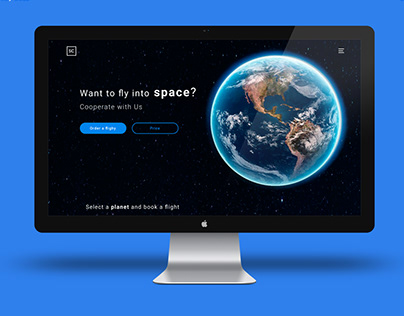 Landing page space travels