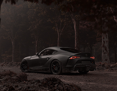 Toyota Supra (on forest environment)
