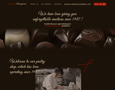 Website for belgian chocolate shop