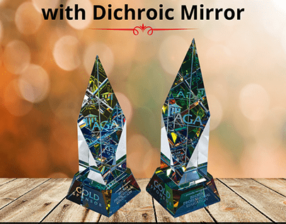 Crystal Spire with Dichroic Mirror from Awards Center