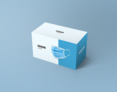 Free Box 3D Packaging Mockup Template PSD