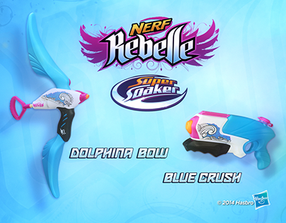 NERF Rebelle Supersoaker: Dolphina Bow & Blue Crush