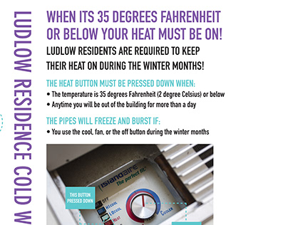 Ludlow Residence Signage: Heating Policy
