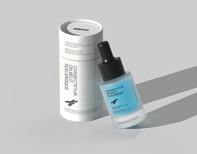 Cosmetic ampoule mockup