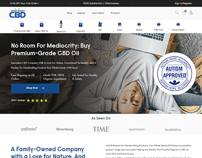 CBD Ecommerce website design - WordPress & Elementor