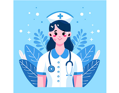 Cartoon National Nurses Day Illustration