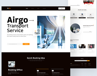 Airgo Transport Webpage Design