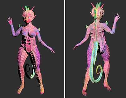 Character Design - Seahorse Girl - 3D Render