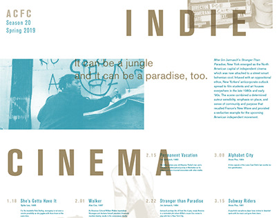 NYC Independent Cinema Poster Brochure