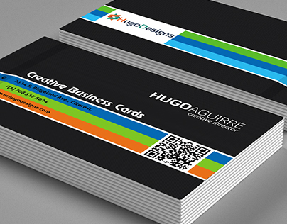 Bold Business Card Template with Carbon Fiber Backgroun