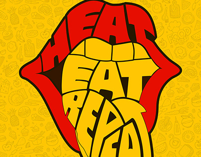 Heat Eat Repeat Logo Design
