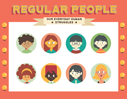 Regular People - Flat Character Illustration and Layout