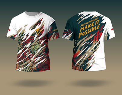 Running Shirt with Digital Illustration
