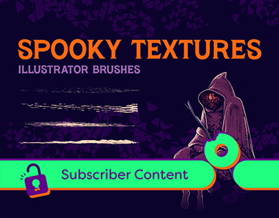 Spooky Illustrator Texture Brushes | Subscribers