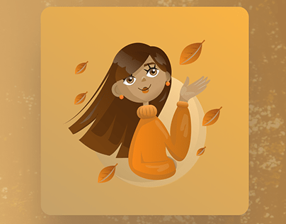 The illustration of autumn girl | Иллюстрация девушки